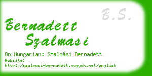 bernadett szalmasi business card