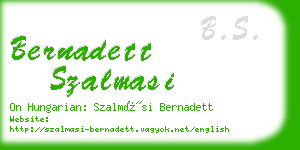 bernadett szalmasi business card